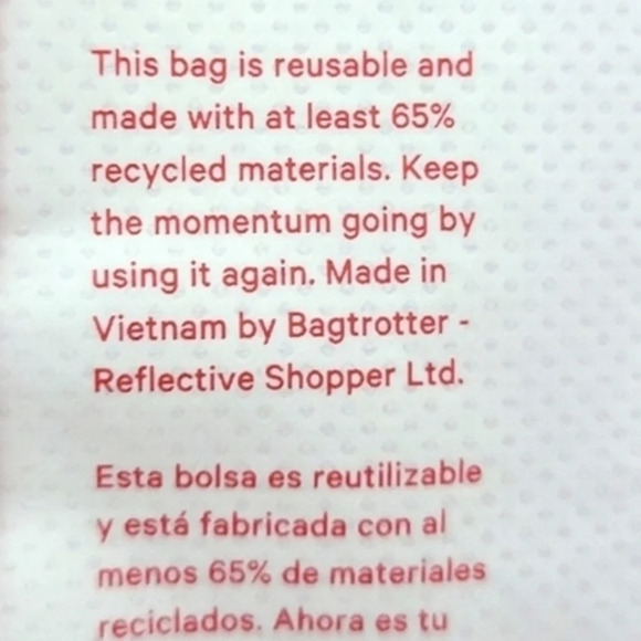 Lululemon Caryall Tote Inspirational  Quotes Red White - Picture 5 of 5